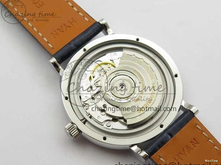 MIROTIME 1224 Portofino 37mm SS V7F 1:1 Best Edition Blue Dial Diamonds Bezel on Blue Leather Strap A Chic 7093